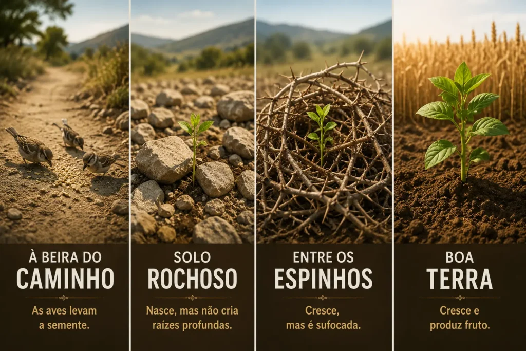 Os quatro tipos de solo da Parábola do Semeador